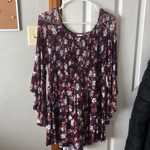 Flower casual shirt long sleeve